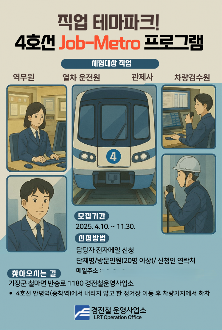 부산교통공사, 도시철도 직무 체험 ‘4호선 Job-Metro’ 운영