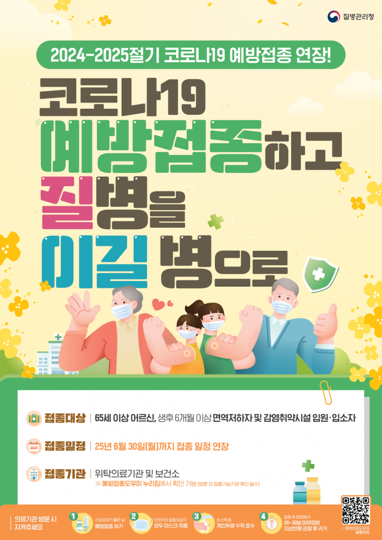 코로나19 예방접종 기간 연장 포스터. 동작구 제공.