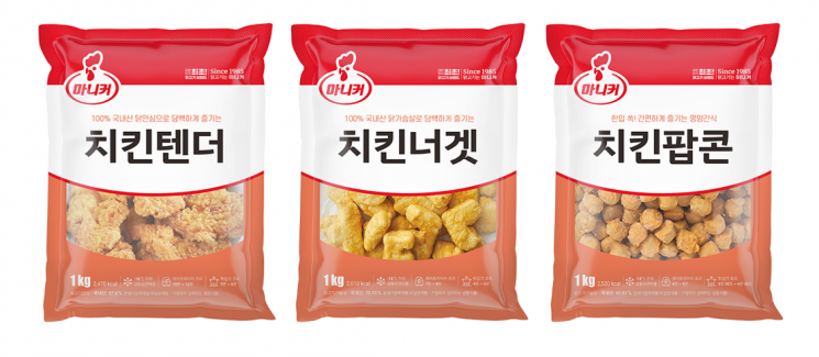 마니커, 치킨 '텐더·너겟·팝콘' 3종 출시