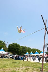 단오제 줄타기 공연. 울진군 제공