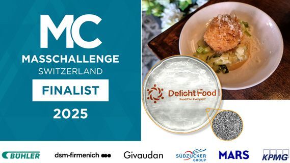 딜라이트푸드 ‘MassChallenge Switzerland 2025’ 파이널리스트 선정 홍보물.