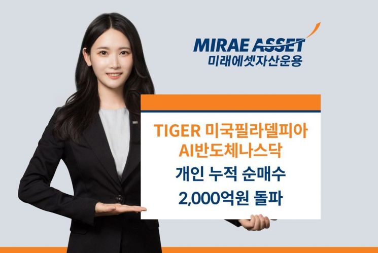 TIGER 미국필라델피아AI반도체나스닥 ETF, 개인 누적 순매수 2천억 돌파