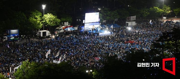 [포토] 이재명 여의도 피날레 유세에 몰린 인파