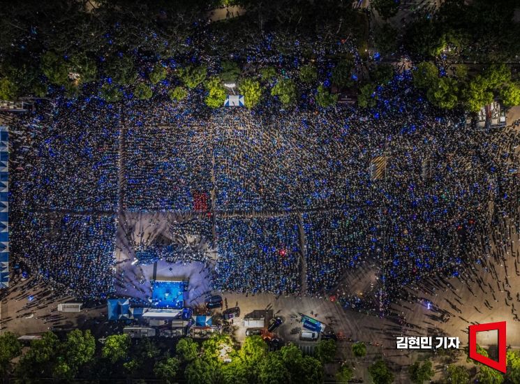 [포토] 여의도 이재명 피날레 유세에 몰린 인파