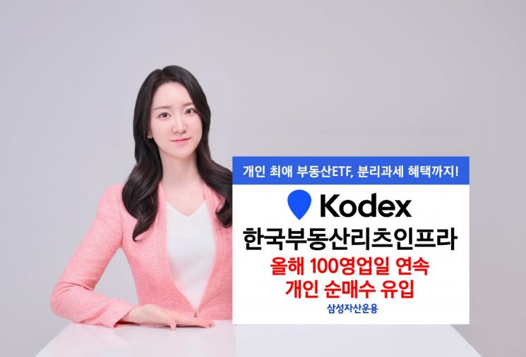 KODEX 한국부동산리츠인프라, 100영업일 연속 개인 순매수