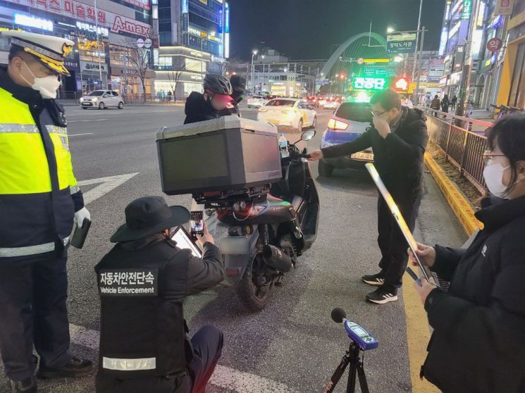 광주경찰, 5~6일 밤 이륜차 불법행위 집중 단속