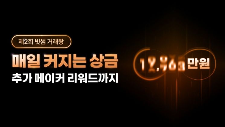 "거래할수록 상금이 커진다"…빗썸, '제2회 빗썸 거래왕' 대회 개최