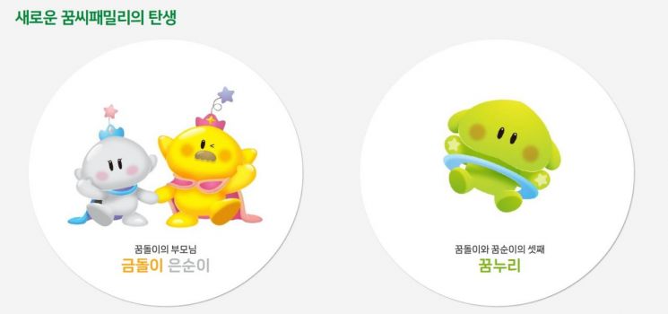 대전시, 꿈씨패밀리 새 캐릭터 3종 개발...'금돌이·은순이·꿈누리'
