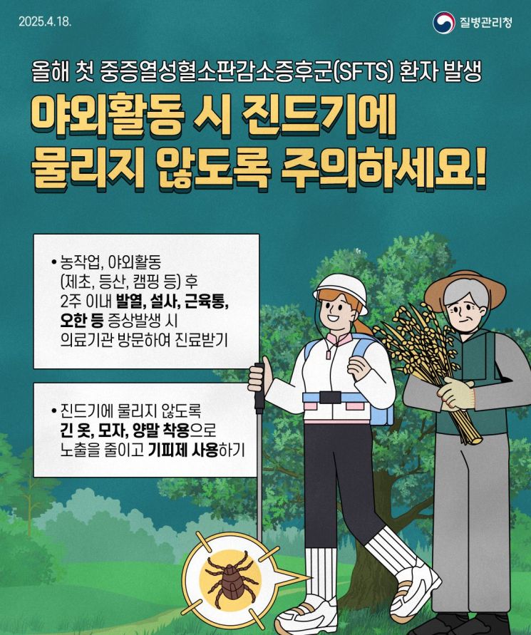 진드기 주의 안내 홍보물. 전남도 제공