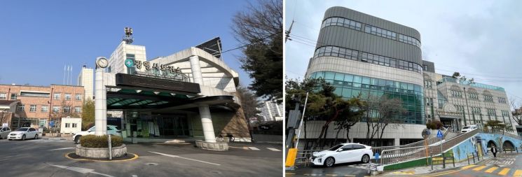 그린리모델링이 추진되는 광명시보건소(왼쪽)과 광명장애인종합복지관 전경. 광명시 제공