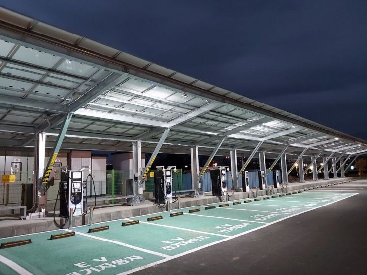 Renewable Energy Convergence EV (Electric Vehicle) Charging Station operated by Jeju Special Self-Governing Province. Provided by Jeju Province.