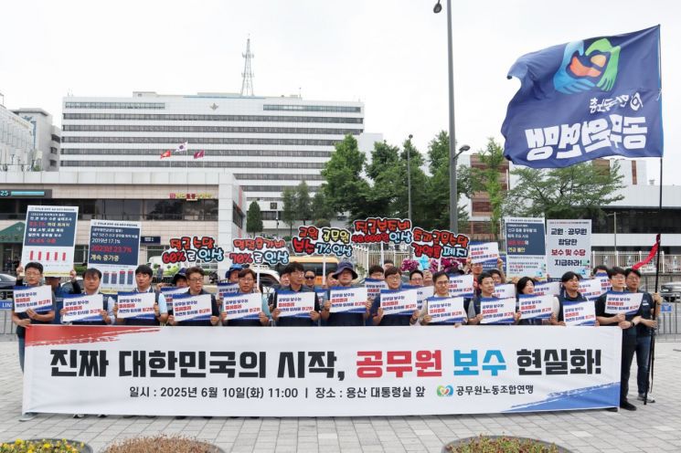 공무원연맹 “보수 현실화 요구”…민간 대비 83% 수준