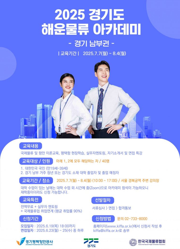 2025년 경기도 해운물류 아카데미 홍보 포스터