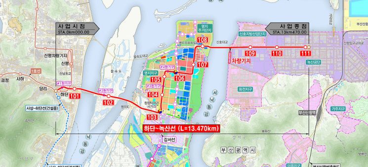 부산교통공사, 도시철도 하단∼녹산선 본격 추진… 명지 지하화로 정주 여건 개선