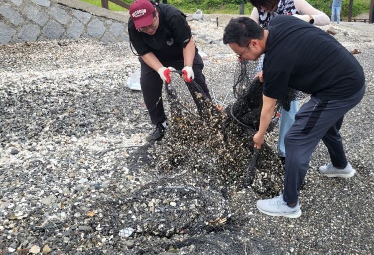 충남도 공보관실, 홍성 남당항과 죽도서 해양 정화활동