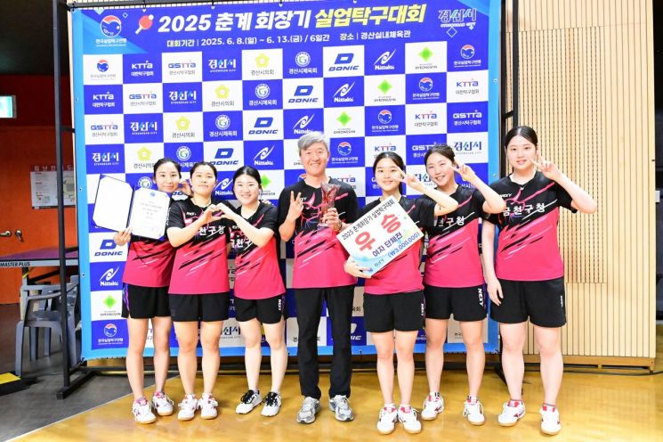 금천구청 여자탁구단, 전국 실업탁구대회서 ‘전 부문 정상’