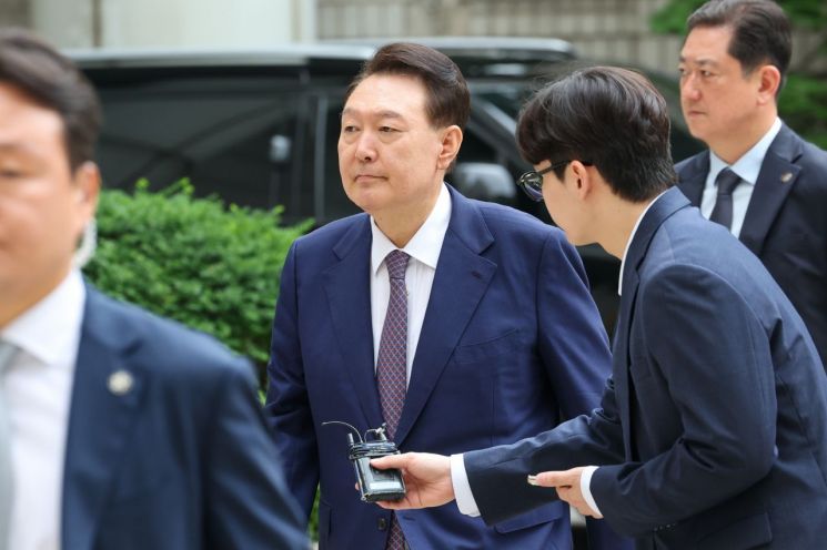 윤석열 전 대통령, 내란혐의 7차 공판 출석. 연합뉴스