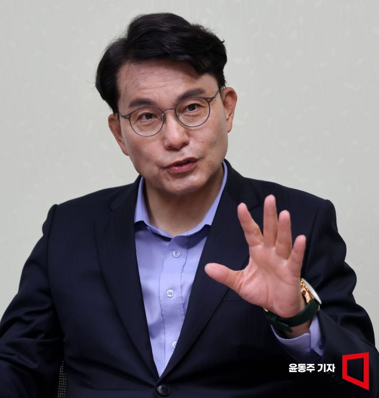 윤상현 국민의힘 의원이 아시아경제와 인터뷰를 하고 있다. 윤동주 기자