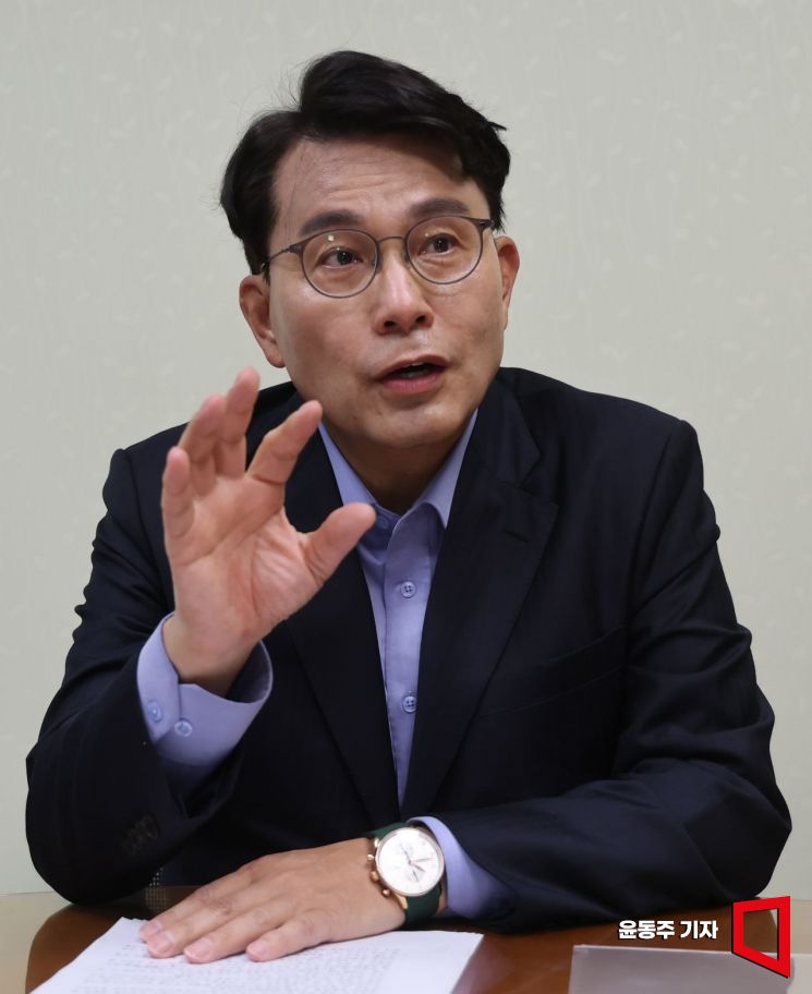 윤상현 국민의힘 의원이 아시아경제와 인터뷰를 하고 있다. 윤동주 기자