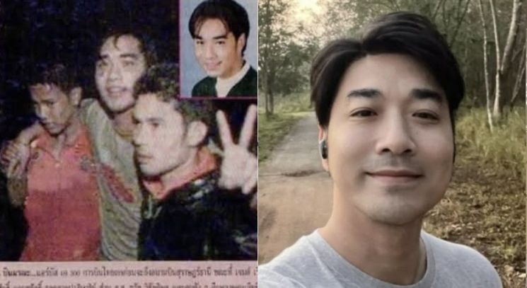 비행기 사고 당시 태국 배우 겸 가수 루앙삭 로이추삭이 구조되는 모습과 현재의 루앙삭 로이추삭. 태국 까오솟, 로이추삭 인스타그램 캡처