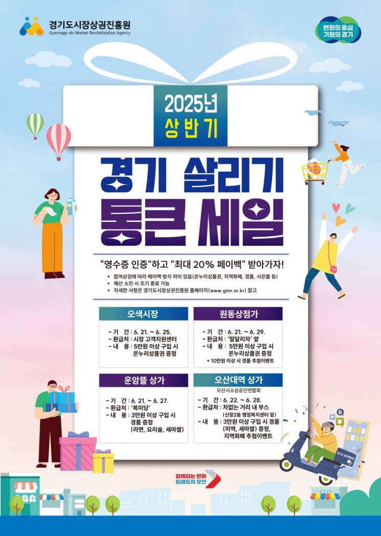 오산시, 소비촉진 위한 '경기 살리기 통큰세일' 21~29일 개최