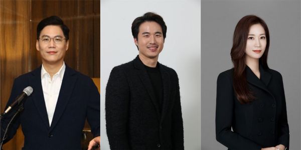 김석환 한세예스24홀딩스 부회장, 김익환 한세실업 부회장, 김지원 한세엠케이 대표.