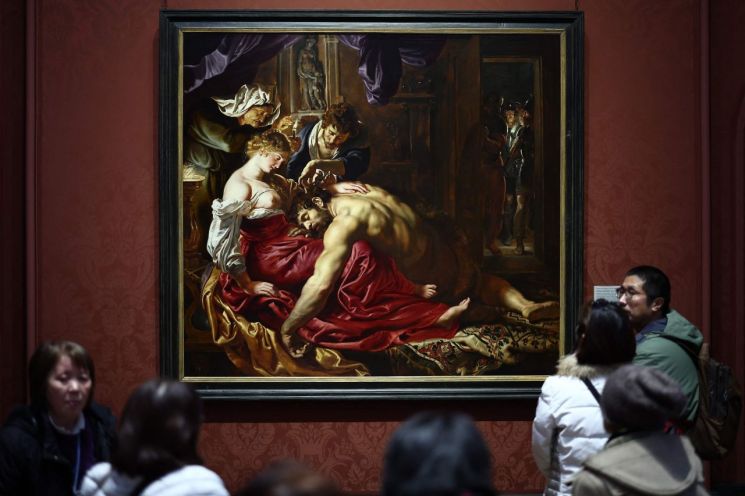 영국 내셔널 갤러리가 소장한 플랑드르 화가 페테르 파울 루벤스(1577~1640)의 '삼손과 델릴라' AFP·연합뉴스