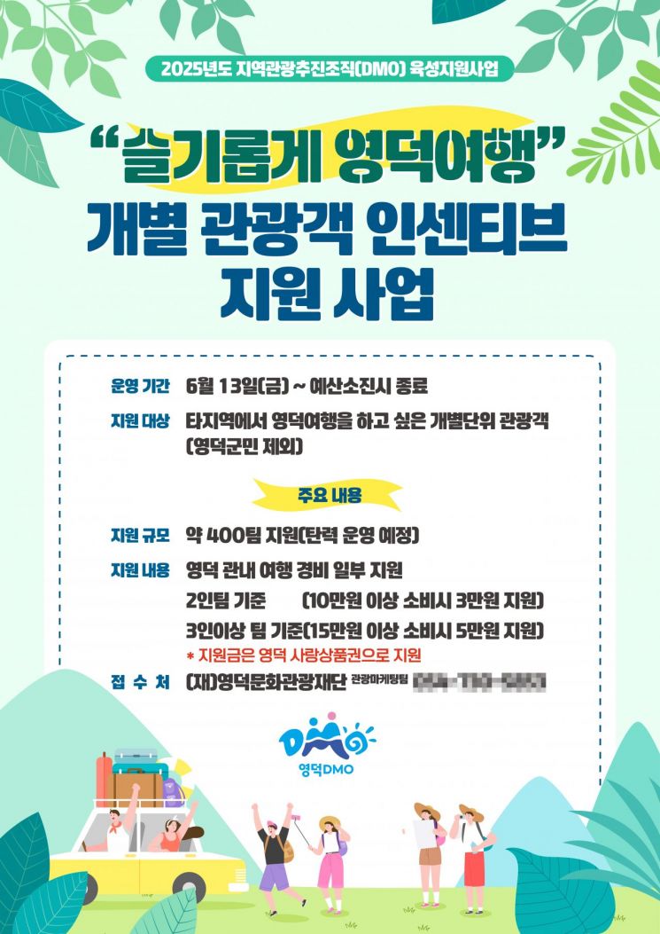 슬기롭게 영덕여행 인센티브 지원사업 포스터.
