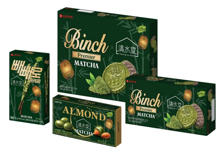 달콤 쌉쌀한 빼빼로…롯데웰푸드, 청수당과 손잡고 말차 디저트 출시