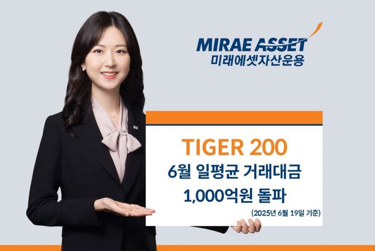 TIGER 200 ETF, 이달 하루평균 거래대금 1000억 돌파