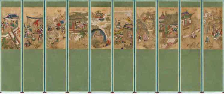 美 넘어간 '구운몽도 병풍', 우리 기술로 복원돼 최초 공개