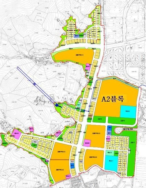 광명 구름산지구 A2블록 위치도. 광명시 제공