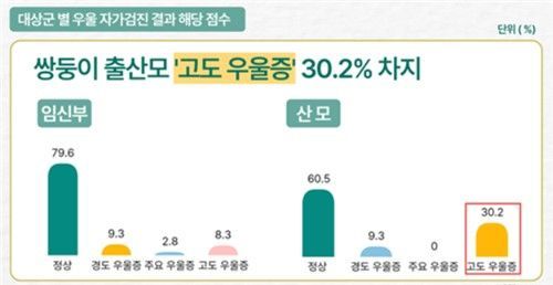 쌍둥이 부모 우울 자가검진 결과. 인구보건복지협의회