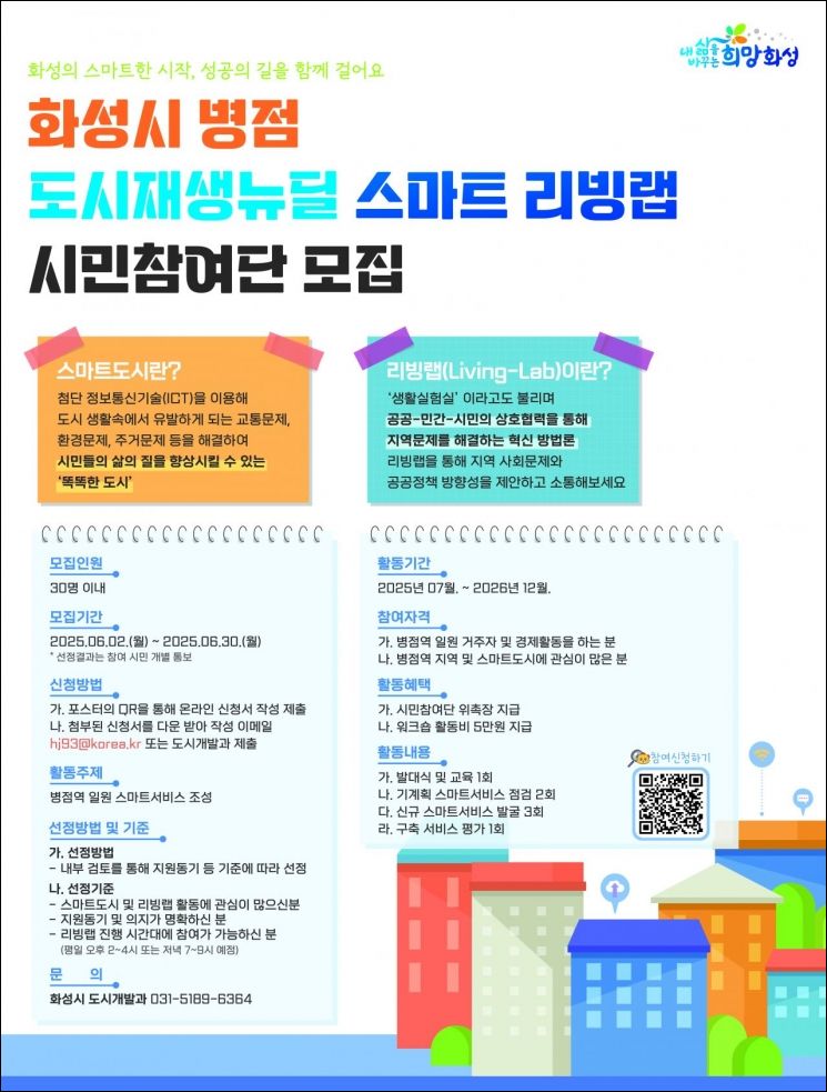 화성시 "병점역 일원 도시문제 해결에 참여하세요"