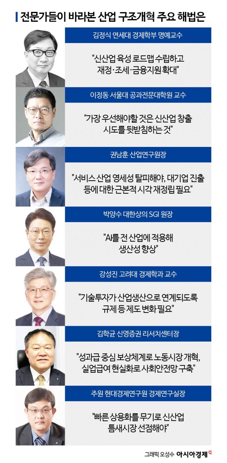 [추락하는 한국경제, 해법은]②산업 구조개혁 '발등의 불'…"'진짜 성장'하려면 혁신산업 로드맵부터"