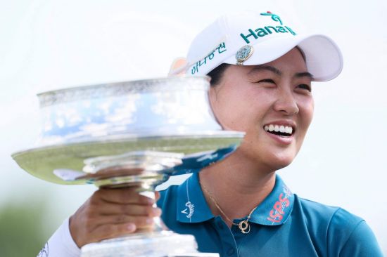 호주교포 이민지는 지난주 메이저 대회 KPMG 위민스 PGA 챔피언십에서 우승해 상금랭킹 1위로 올라섰다. AFP연합뉴스