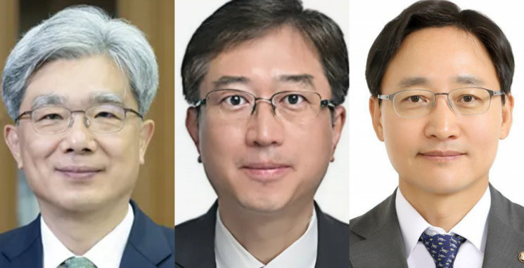 김상환 헌법재판소장 후보자(왼쪽부터), 오영준 헌법재판관 후보자, 임광현 국세청장 후보자