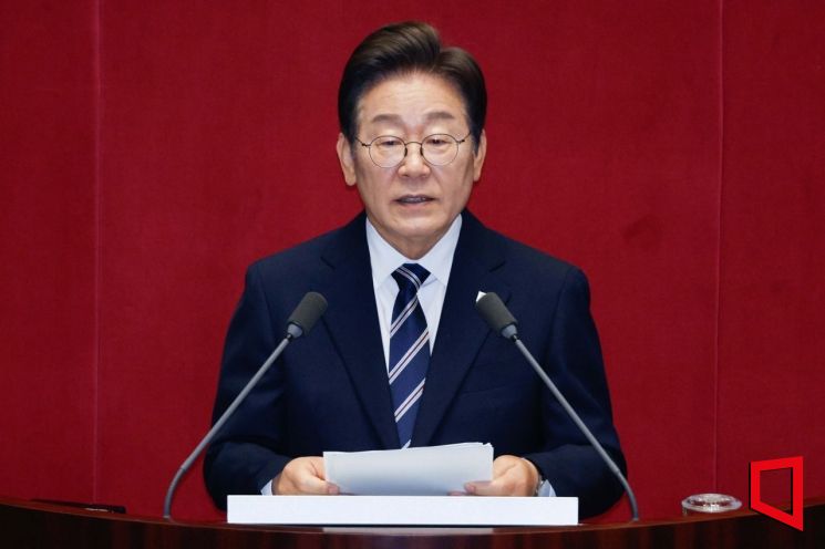 [포토] 국회 시정연설 나선 이재명 대통령