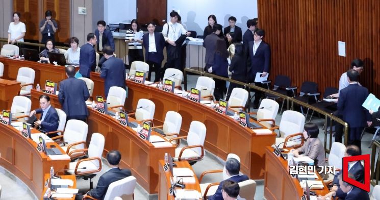 [포토] 국회 예결위, 추경 심사 시작 … 野 '졸속 처리' 지적하며 퇴장