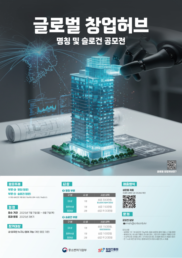 중기부 "글로벌 창업허브 명칭·슬로건 공모합니다"