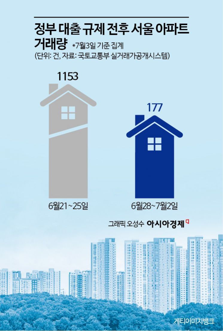6·27 대책 약발 먹히나?…서울 아파트, 거래 감소·가격 흔들 '징후'