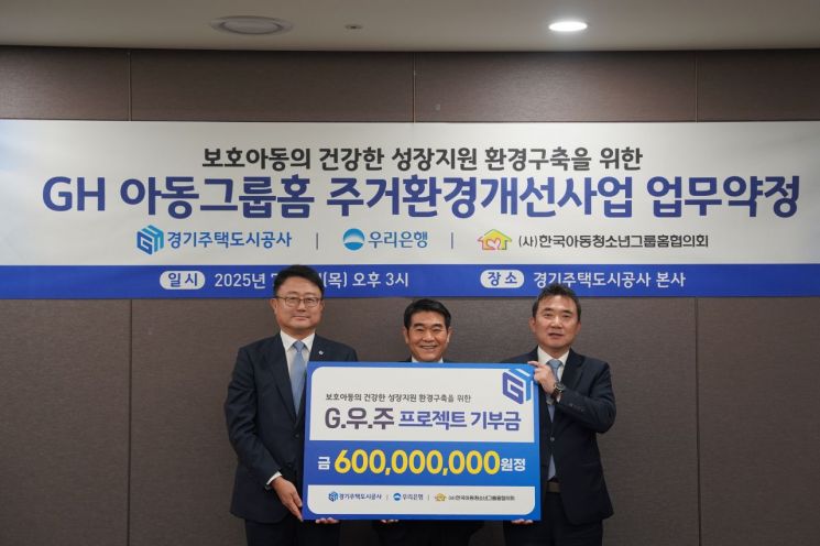 GH, 소규모 아동보호시설 주건환경 개선 추진…우리銀 등과 협약
