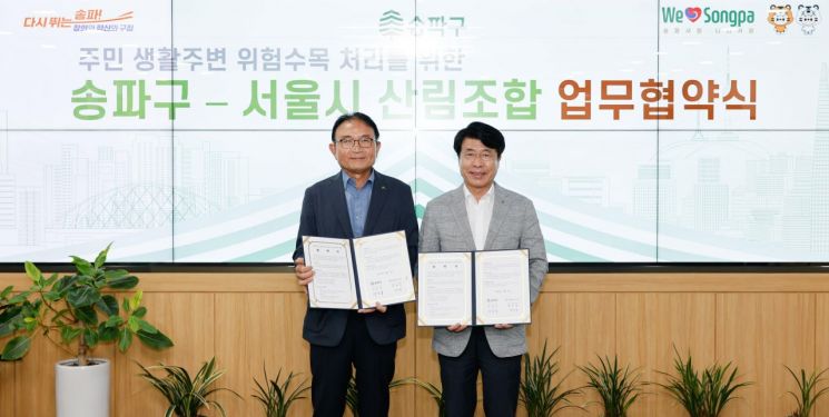 송파구, 상가·주택가 사유재산 위험 수목 처리 돕는다