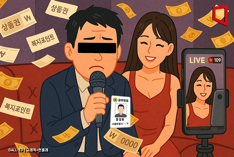 노래방 도우미 불러 라이브 방송한 공무원 "복지포인트로 유흥비 마련" 자랑도