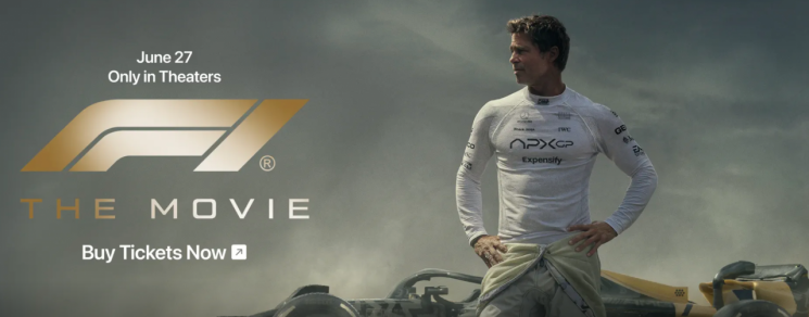 브래드 피트가 주연을 맡은 'F1' 광고 이미지. 이미지=애플티비 캡쳐