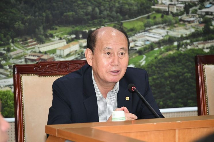 박형덕 동두천 시장이 GTX-C 연장 추진을 위한 공약사항 보고회를 개최하고 있는 모습. 동두천시 제공