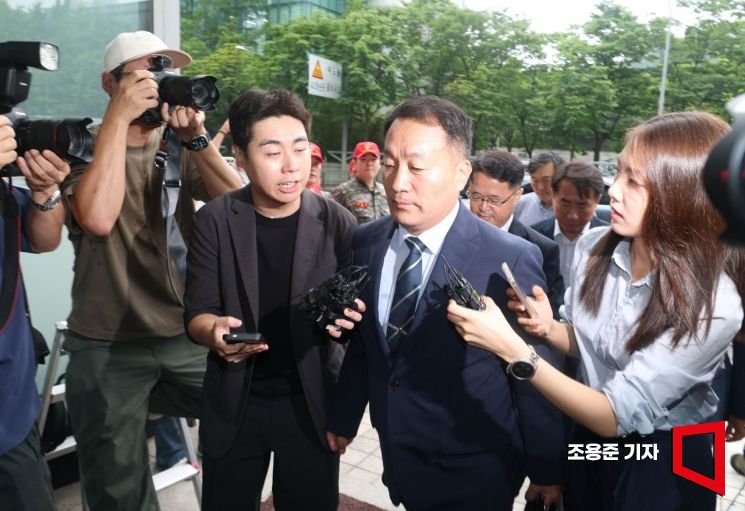 [포토] 특검 출석하는 김계환 전해병대 사령관