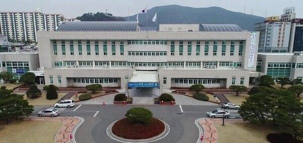 광양시청 전경사진.