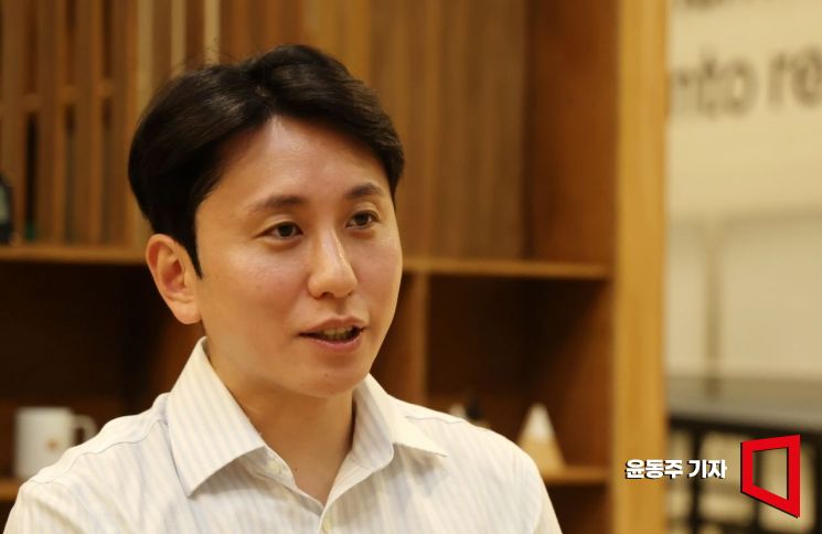 이승현 인핸스 대표가 아시아경제와 인터뷰를 하고 있다. 윤동주 기자