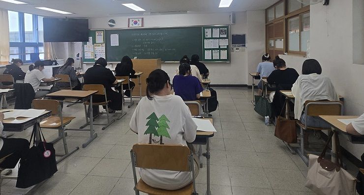 지난 5일 서울 중구 다산로에 위치한 성동공업고등학교에서 '제22회 전문간호사 자격 1차 시험'이 시행됐다. 대한간호협회